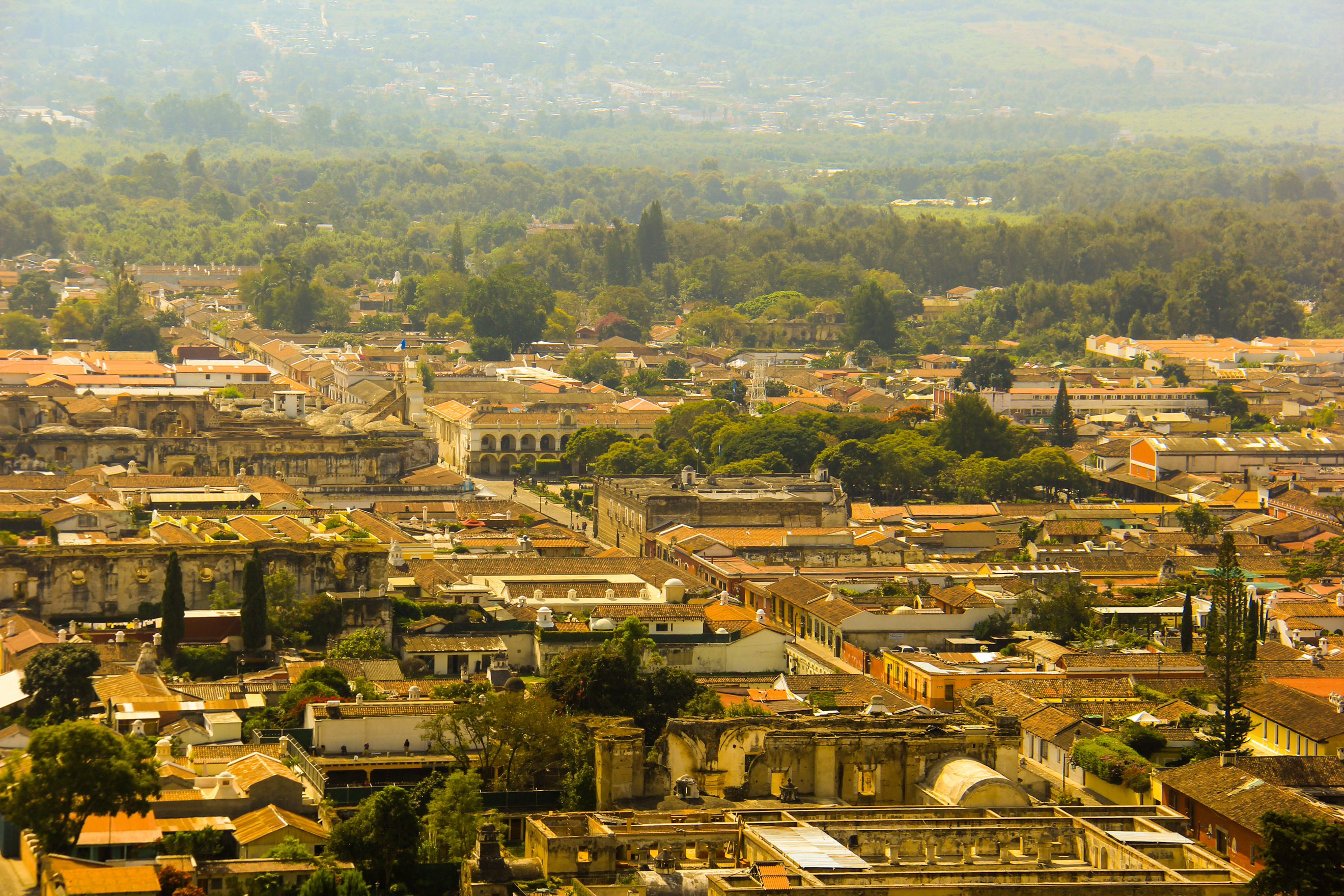 Vista panorámica de La Antigua Guatemala