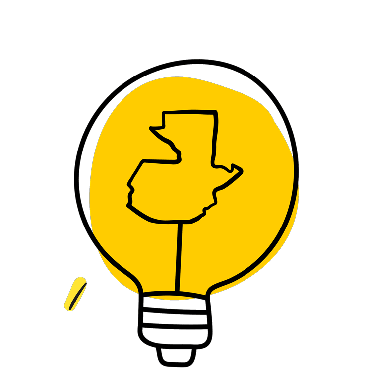 Logo animado de Enciéndete — bombilla con la silueta de Guatemala